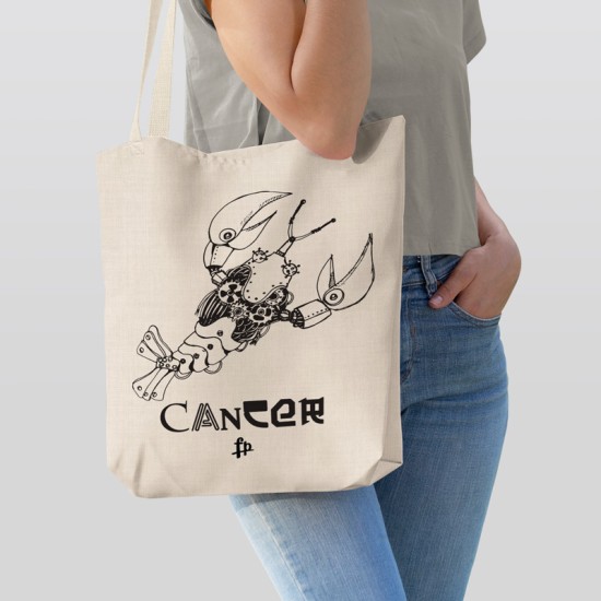 Steampunk Ζώδια - Καρκίνος (Τσάντα  Αγοράς)